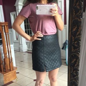 Faux leather skirt